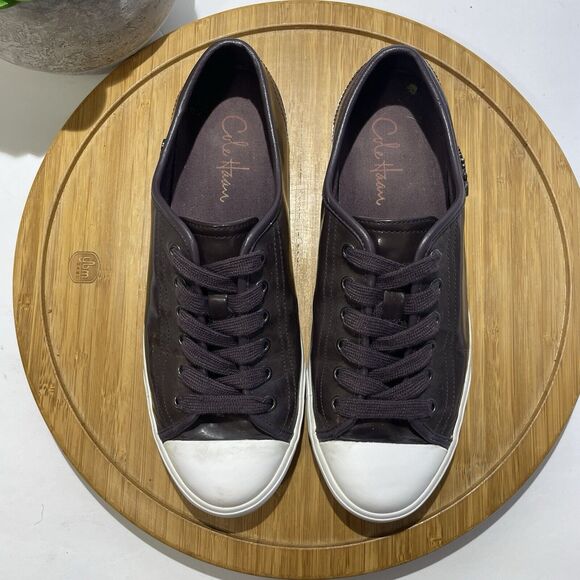 Cole Haan Laurie Purple Patent Leather Sneaker Women's 7.5 Low-Top Skater Shoe - Picture 4 of 12